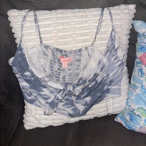 NWT blue tie dye crop top